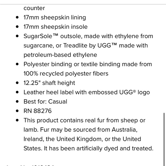 UGG Australia Bailey Button Triplet Dolphin Blue Leather Boots Women’s Size 6 - Picture 15 of 16